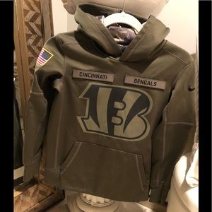 Bengals Salute to Service Nike Youth Small Hoodie